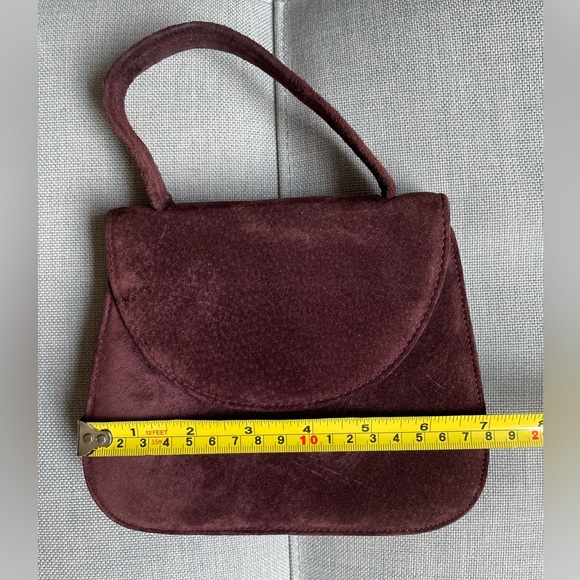 Vintage Laura Ashley Suede Mini Flap Bag - Picture 10 of 12